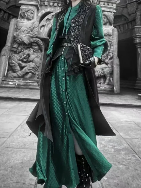 Streetwear Vintage Dragon Design Long Shirt Dresses Grunge Y2k Aesthetic Vestidos Gothic Harajuku Women Men Cosplay Grunge Dress - Image 2