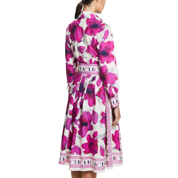CHCH Women Vintage Print Maxi Dress Elegant Long Sleeves High Split Slim Dresses 2024 New Lady Vocation Vestidos - Image 3