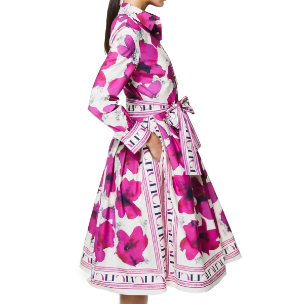 CHCH Women Vintage Print Maxi Dress Elegant Long Sleeves High Split Slim Dresses 2024 New Lady Vocation Vestidos - Image 4